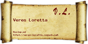 Veres Loretta névjegykártya